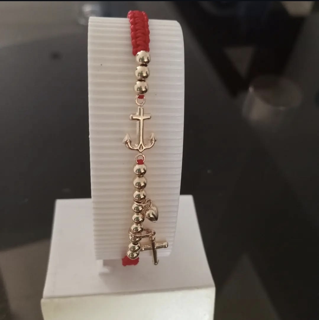 Pulsera Ancla Oro Laminado